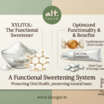 Xylitol hero banner showing a functional sweetener system for confectionery, oral care, and clean-label reformulation.